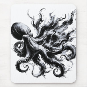 Abstrakte Tintenflüssigkeit Oktopus Kraken Mousepad