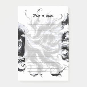 Abstrakte Tintenflüssigkeit Oktopus Kraken Post-it Klebezettel