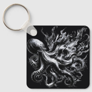 Abstrakte Tintenflüssigkeit Oktopus Kraken Schlüsselanhänger