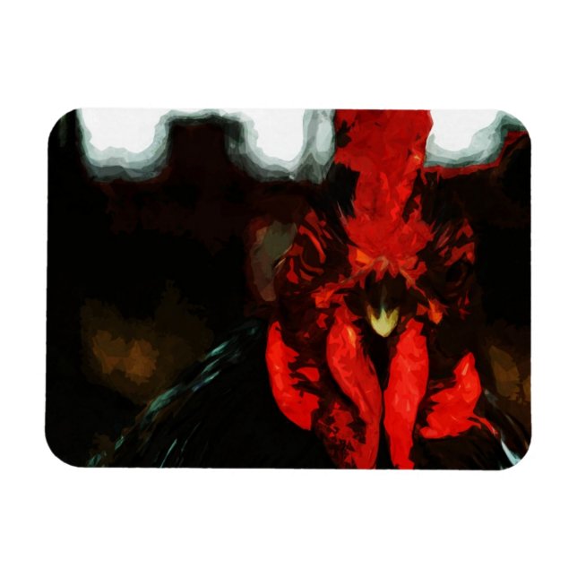 Abstrakte Top-Rooster Magnet (Horizontal)