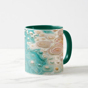 Abstrakte topografische Ozeankunst Tasse