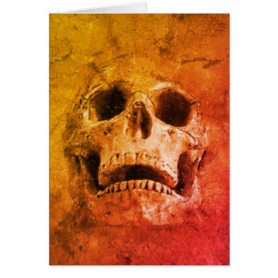 Abstrakte Totenkopf-Grußkarte