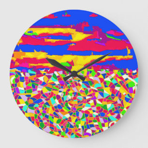 Abstrakte Transzension Große Wanduhr