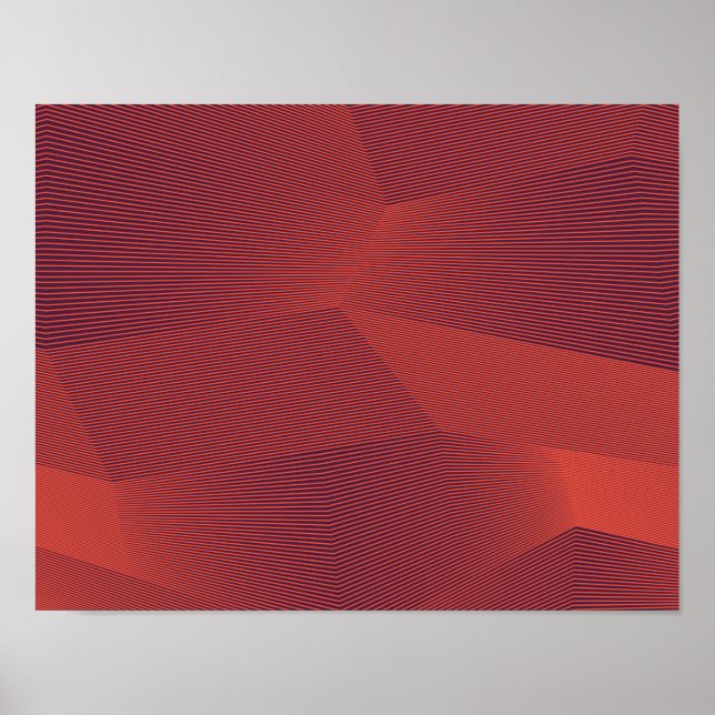 Abstrakte, trendige, moderne geometrische Grafik Poster (Vorne)