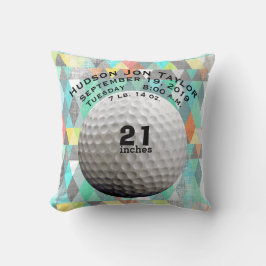 Abstrakte Triangle Golf Ball Boys Geburtsrekord Kissen