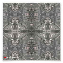 Abstrakte Tribal-Maske aus Weiß-Schwarz 3 Fotodruck