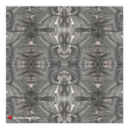 Abstrakte Tribal-Maske in Weiß-Schwarz 1 Fotodruck