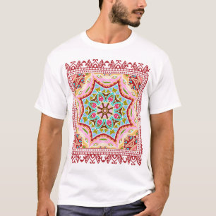 Abstrakte tropische Blätter vielfältiges Muster T-Shirt