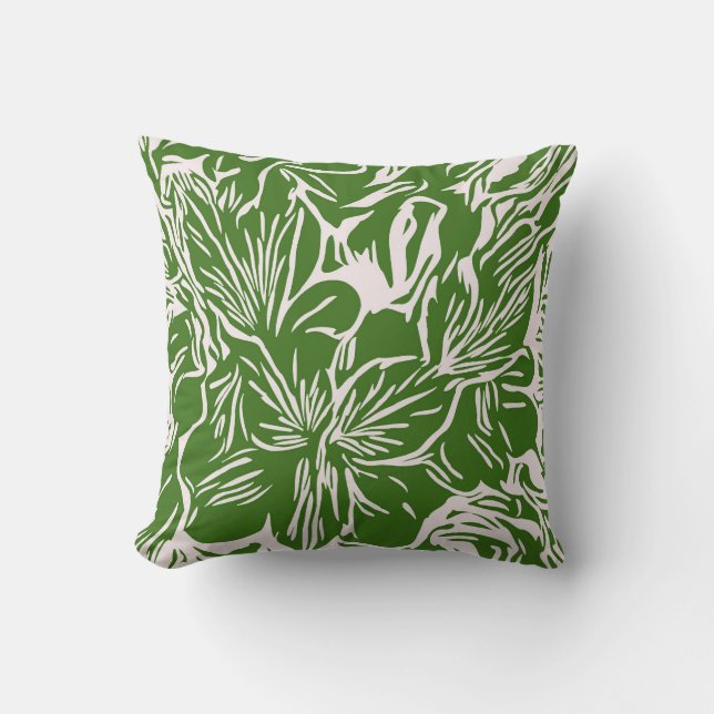 Abstrakte tropische Blume botanisch Kissen (Vorderseite)