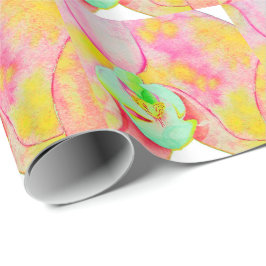 Abstrakte tropische Blume von Orchideen Geschenkpapier