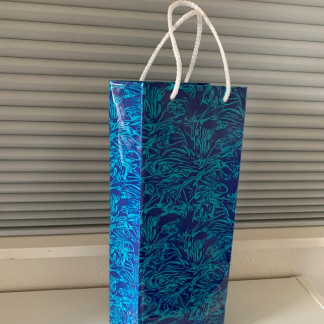 Abstrakte tropische Blume Weinbeutel Geschenktüte Für Weinflaschen (Von Creator hochgeladen)