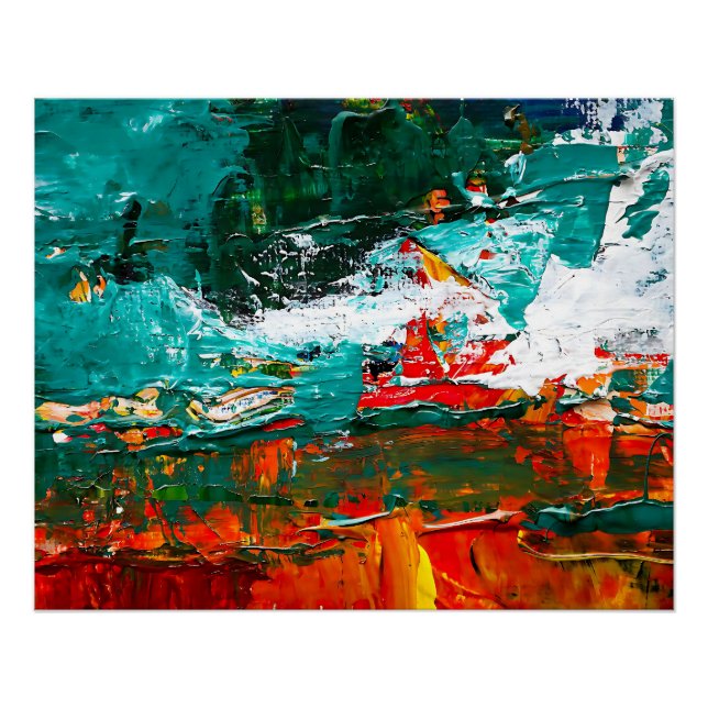 Abstrakte tropische Kollision Poster (Vorderseite)