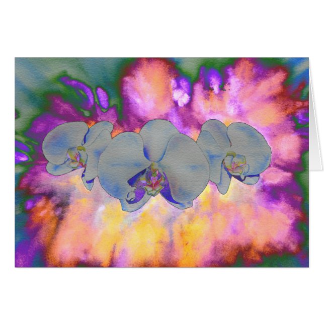 Abstrakte tropische Orchideen (Vorderseite (Horizontal))