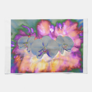 Abstrakte tropische Orchideen Küchentuch