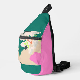 Abstrakte tropische Orchideen Moderne Wohngestaltu Crossbody Bag
