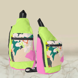 Abstrakte tropische Orchideen Moderne Wohngestaltu Crossbody Bag