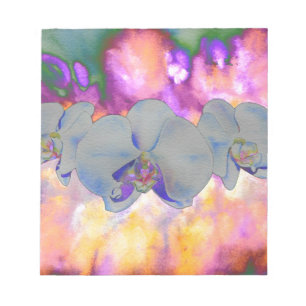 Abstrakte tropische Orchideen Notizblock
