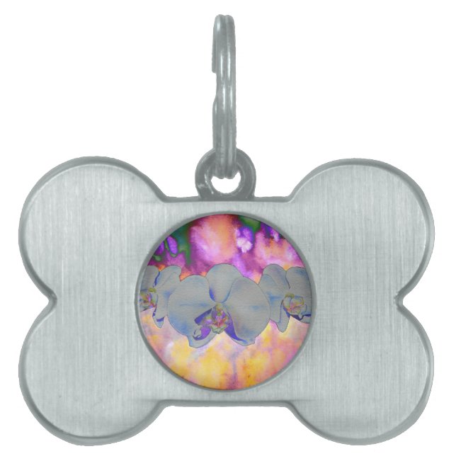 Abstrakte tropische Orchideen Tiermarke (Vorderseite)