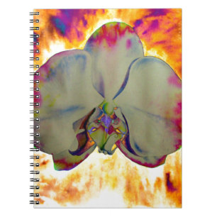 Abstrakte tropische Orchideenmalerei Notizblock