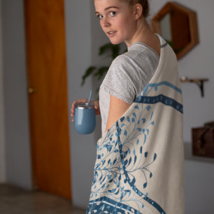 Abstrakte tropische Pflanze botanisch Fleecedecke