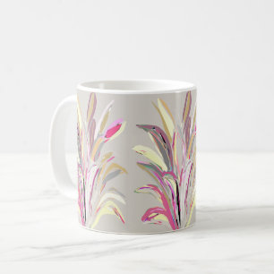 Abstrakte tropische Pflanze Vector Art Style Kaffeetasse