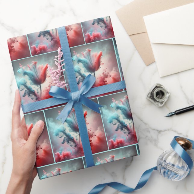 Abstrakte Tulip mit rauen Wolken Geschenkpapier (Schenken)