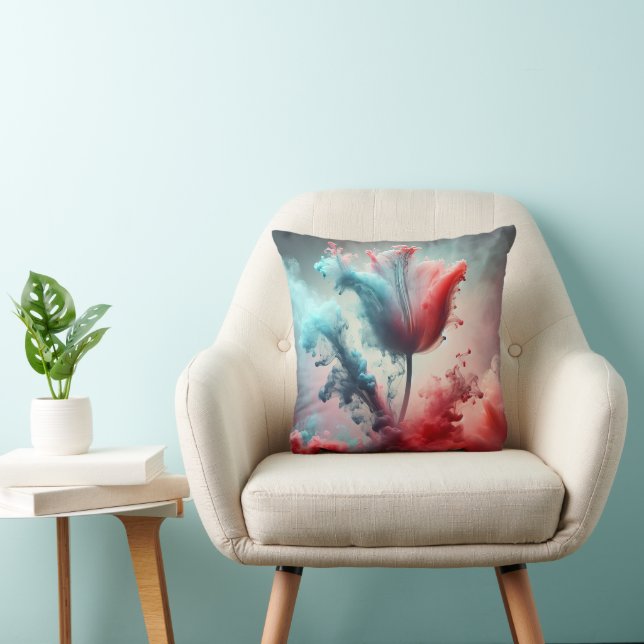Abstrakte Tulip mit rauen Wolken Kissen (Stuhl )