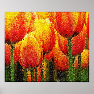 Abstrakte Tulip Painting Art Posters Poster