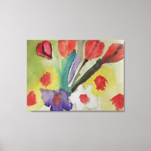 Abstrakte Tulips & Frühlingsblumen Canvas drucken Leinwanddruck