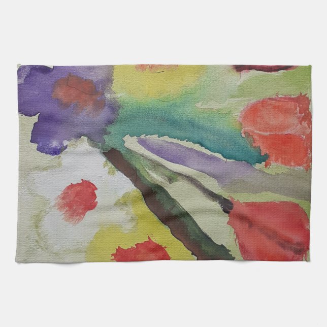 Abstrakte Tulips & Spring Blumen Handtuch (Horizontal)