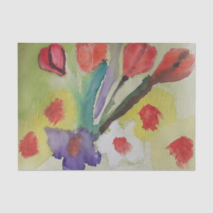 Abstrakte Tulips und Frühlingsblumen Seidenpapier