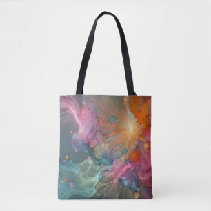 Abstrakte Türkisfarbene Meeresgischt-Blumenwolken- Tasche