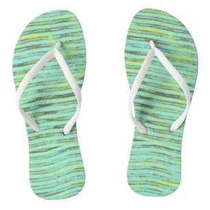 Abstrakte Türkisgrün Flip Flops