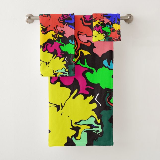 Abstrakte Twirbel / Badhandtuch Set (Insitu)