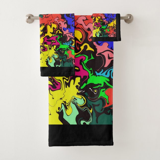 Abstrakte Twirbel / Badhandtuch Set (Insitu)