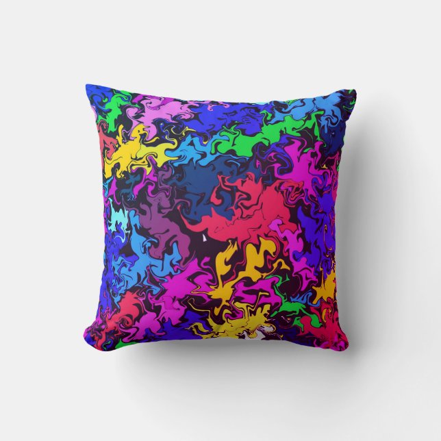 Abstrakte Twirbel / Miami / Kissen (Vorderseite)