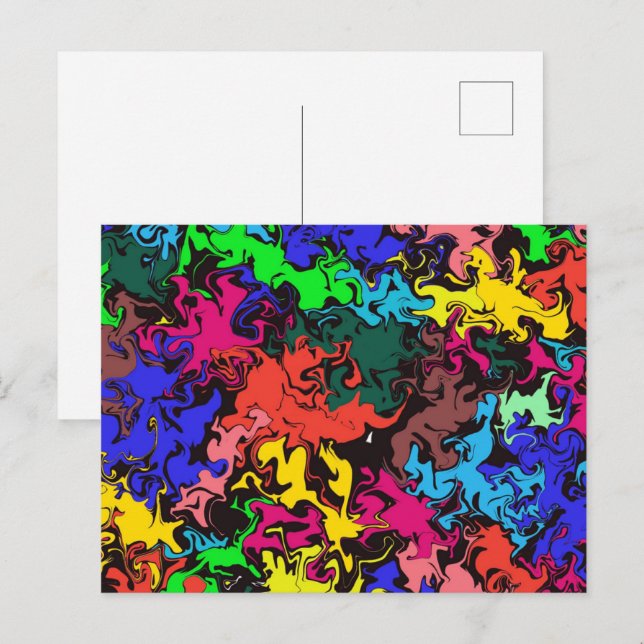 Abstrakte Twirbel / Postkarte (Vorne/Hinten)