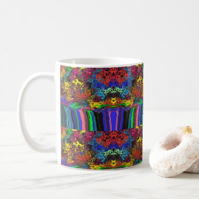 Abstrakte Twirler / gespült / halber Tropfen / Kaffeetasse (Mit Donut)