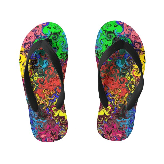 Abstrakte Twirler / Kinderbadesandalen (Fußbett)