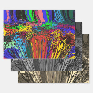 Abstrakte Twirler / P & P / Filter / Geschenkpapier Set