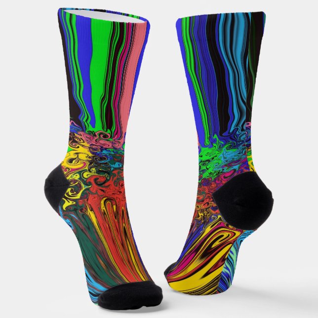 Abstrakte Twirler / Pinsel und Pinsel / Socken (Gewinkelt)