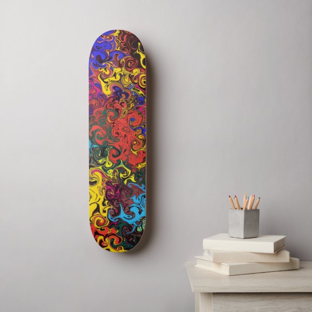 Abstrakte Twirler / Skateboard (Wandkunst)