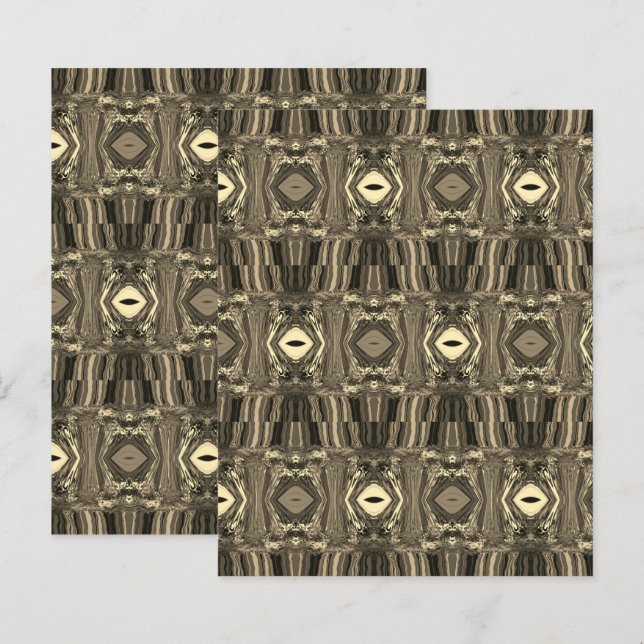 Abstrakte Twirlers P & P Halbe Brick Sepia (Vorne/Hinten)