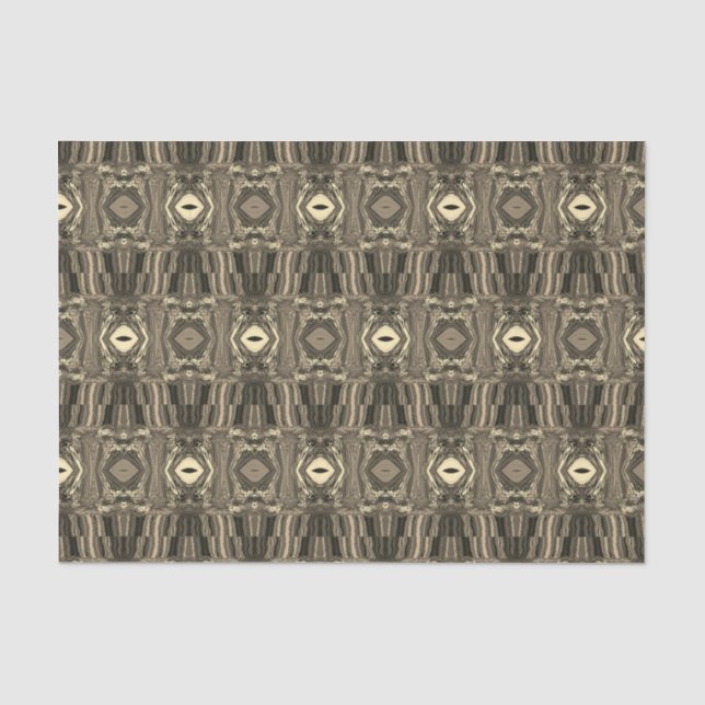 Abstrakte Twirlers P & P Halbe Brick Sepia Seidenpapier (Vorderseite)