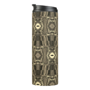 Abstrakte Twirlers P & P Halbe Brick Sepia Thermosbecher