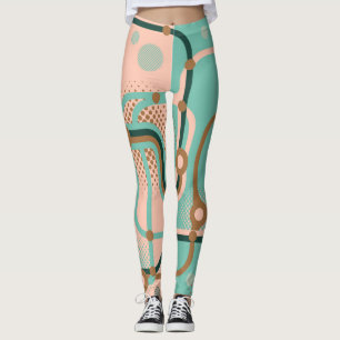 Abstrakte U-Bahn-Karte, Doppelmuster. Leggings