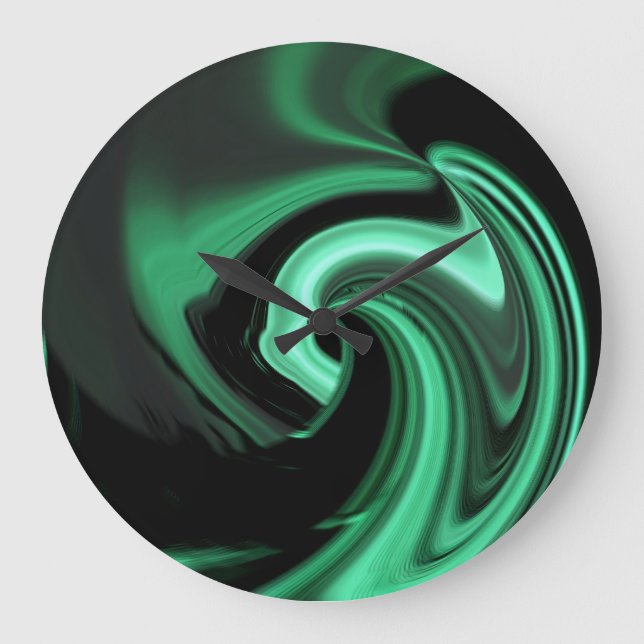 Abstrakte Uhr der grünen Herzwand (Vorderseite)