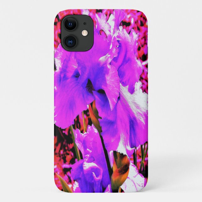 Abstrakte Ultra-Violet Lila Iris auf Red Case-Mate iPhone Hülle (Rückseite)
