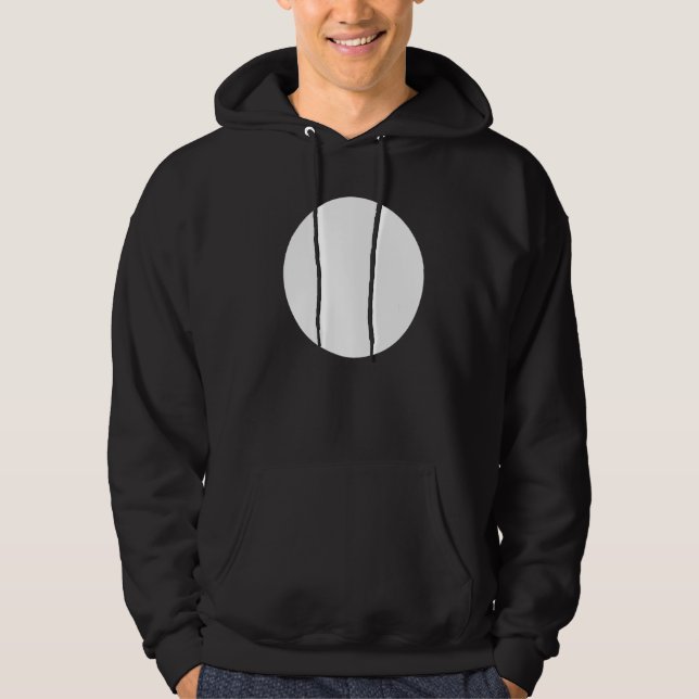 Abstrakte, unbedruckte, weiße Circle Graphics Hoodie (Vorderseite)