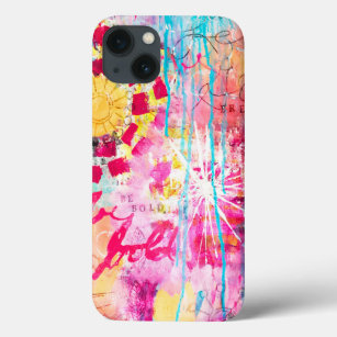 Abstrakte und lebendige Kunst Spritzer Pink Aqua Case-Mate iPhone Hülle